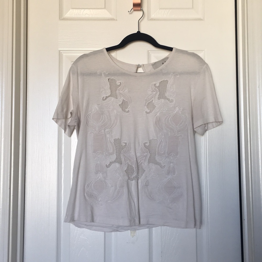 Mango | White Detailed Blouse